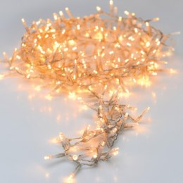 LAMPKI CHOINKOWE ŁAŃCUCH ŚWIETLNY 240 LED TIMER CIEPŁY BIAŁY PRZEŹROCZYSTY PRZEWÓD