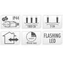 LAMPKI CHOINKOWE ŁAŃCUCH ŚWIETLNY 500 LED FLASH BIAŁE