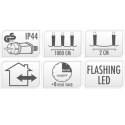 LAMPKI CHOINKOWE ŁAŃCUCH ŚWIETLNY 500 LED FLASH CIEPŁY BIAŁY