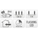 LAMPKI CHOINKOWE ŁAŃCUCH ŚWIETLNY 750 LED FLASH CIEPŁY BIAŁY