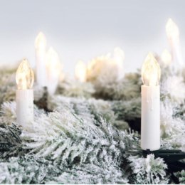 LAMPKI CHOINKOWE ŚWIECZKI TIMER PILOT 10 LED CIEPŁY BIAŁY