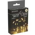 LAMPKI DRUCIKI NA BATERIE GIRLANDA 100 LED CIEPŁY BIAŁY TIMER