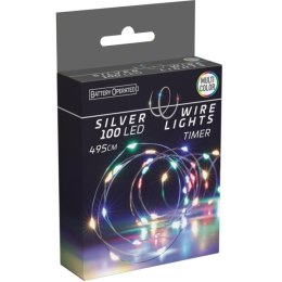 LAMPKI DRUCIKI NA BATERIE GIRLANDA 100 LED MULTIKOLOR TIMER