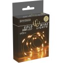 LAMPKI DRUCIKI NA BATERIE GIRLANDA 100 LED SUPER CIEPŁY BIAŁY