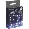 LAMPKI DRUCIKI NA BATERIE GIRLANDA 100 LED ZIMNY BIAŁY TIMER