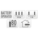 LAMPKI DRUCIKI NA BATERIE GIRLANDA 80 LED SUPER CIEPŁY BIAŁY
