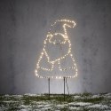 MIKOŁAJ OGRODOWY STOJAK CIEPŁY BIAŁY LAMPKI 180 LED NA BATERIE 29,5x67,5CM LUCA