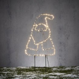 MIKOŁAJ OGRODOWY STOJAK CIEPŁY BIAŁY LAMPKI 180 LED NA BATERIE 29,5x67,5CM LUCA