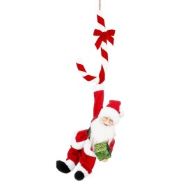 MIKOŁAJ ŚWIĄTECZNY GRAJĄCY RUSZAJĄCY SIĘ WISZĄCY Z LIZAKIEM CANDY 82CM MICA