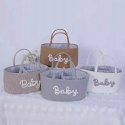Organizer biały Baby na pieluszki torba dla mamy niemowlaka na pieluchy