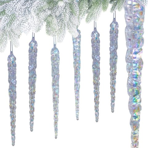 SOPLE LODU OPALIZUJĄCE DEKORACJA WISZĄCA 17,5 CM 6 SZT