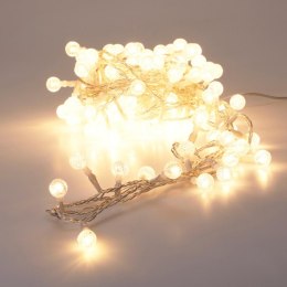 ŚWIATŁA 120 LED Z DEKORACYJNĄ KULKĄ CIEPŁY BIAŁY