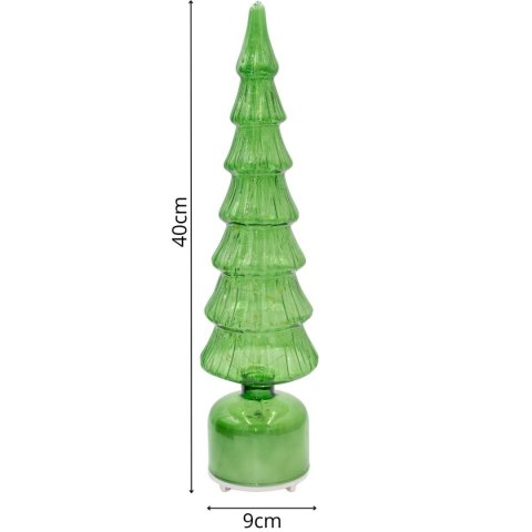 CHOINKA DEKORACYJNA ZIELONA LED 7 KORON CIEPŁY BIAŁY 40CM