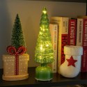 CHOINKA DEKORACYJNA ZIELONA LED 7 KORON CIEPŁY BIAŁY 40CM