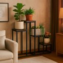 Kwietnik stojący stojak na kwiaty ozdoby 4 półki loft ModernHome