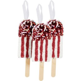 LODY DEKORACJA WISZĄCA BOMBKA 3SZT BIAŁY
