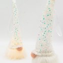 MIKOŁAJ DEKORACYJNY LED 25CM BIAŁY