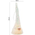 MIKOŁAJ DEKORACYJNY LED 25CM BIAŁY