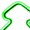 NEON CHOINKA ZIELONA 87 LED NA BATERIE 16x91CM LUCA