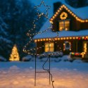 CHOINKA OGRODOWA STOJAK CIEPŁY BIAŁY LAMPKI 180 LED NA BATERIE 30x69,5CM LUCA