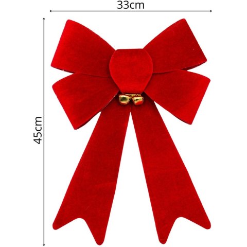 KOKARDA DEKORACYJNA 45CM Z DZWONKAMI