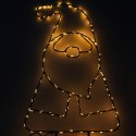 MIKOŁAJ OGRODOWY STOJAK CIEPŁY BIAŁY LAMPKI 180 LED NA BATERIE 29,5x67,5CM LUCA
