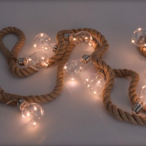 WĄŻ ŚWIETLNY 30LED 280 CM CIEPŁY BIAŁY JUTA