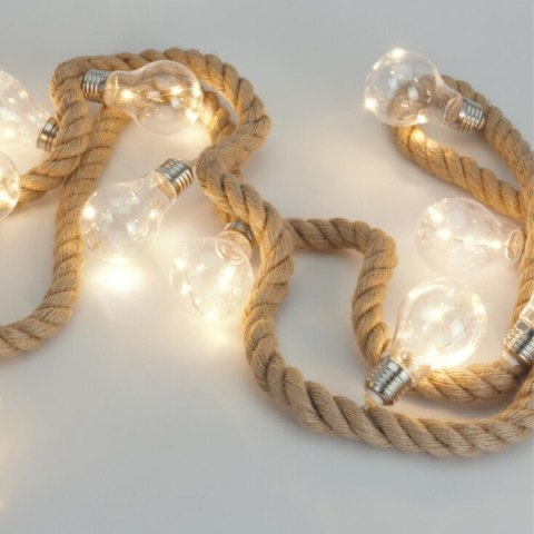 WĄŻ ŚWIETLNY 30LED 280 CM CIEPŁY BIAŁY JUTA