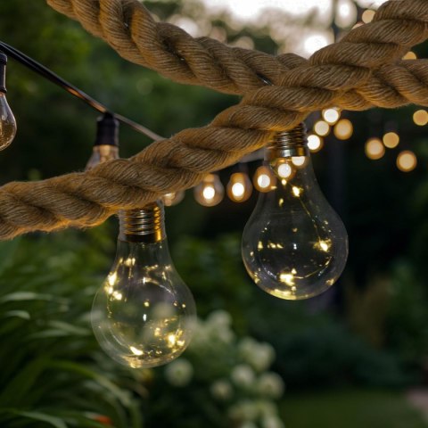 WĄŻ ŚWIETLNY 30LED 280 CM CIEPŁY BIAŁY JUTA