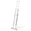 Drabina aluminiowa wielofunkcyjna 3x7 składana z pasami zabezpieczającymi 150 kg ModernHome