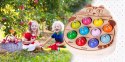 Drewniana gra łowienie rybek na magnes układanka Montessori 2 wędki kotek