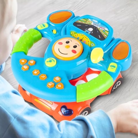 Interaktywna kierownica edukacyjna dla dzieci auto światło projektor