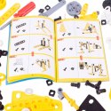 Klocki konstrukcyjne 8w1 pojazdy edukacyjne zestaw walizka 100 el