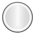 Lustro łazienkowe LED okrągłe ścienne 80 cm 3 barwy anti-fog włącznik dotykowy ModernHome