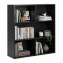 Nowoczesny regał stojący do salonu i sypialni 3 poziomy czarny ModernHome
