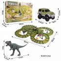 Tor samochodowy dla dzieci Dino Park wyścigowy zestaw 230 el dinozaury