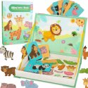 Układanka magnetyczna Montessori zwierzęta puzzle edukacyjne 47 magnesów
