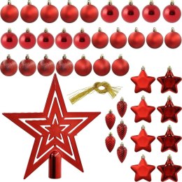 BOMBKA DEKORACYJNA PLASTIKOWA BEZPIECZNA 40SZT CZERWONY MICA