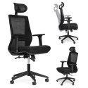 Fotel biurowy obrotowy ergonomiczny regulacja wysokości czarny ModernHome