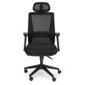 Fotel biurowy obrotowy ergonomiczny regulacja wysokości czarny ModernHome