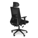 Fotel biurowy obrotowy ergonomiczny regulacja wysokości czarny ModernHome