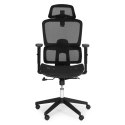 Fotel biurowy obrotowy ergonomiczny regulacja wysokości czarny ModernHome