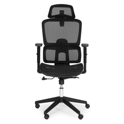 Fotel biurowy obrotowy ergonomiczny regulacja wysokości czarny ModernHome