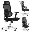 Fotel biurowy obrotowy ergonomiczny regulacja wysokości czarny ModernHome