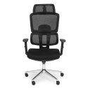 Fotel biurowy obrotowy ergonomiczny regulacja wysokości czarny ModernHome