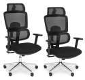 Fotel biurowy obrotowy ergonomiczny regulacja wysokości czarny ModernHome
