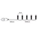 LAMPKI CHOINKOWE ŁAŃCUCH ŚWIETLNY 500 LED FLASH BIAŁE