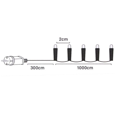 LAMPKI CHOINKOWE ŁAŃCUCH ŚWIETLNY 500 LED FLASH BIAŁE