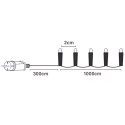 LAMPKI CHOINKOWE ŁAŃCUCH ŚWIETLNY 500 LED FLASH CIEPŁY BIAŁY