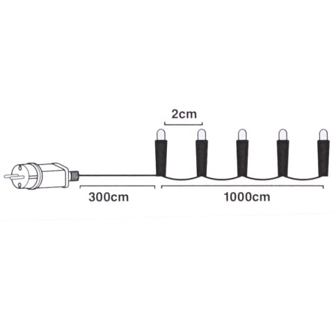 LAMPKI CHOINKOWE ŁAŃCUCH ŚWIETLNY 500 LED FLASH CIEPŁY BIAŁY